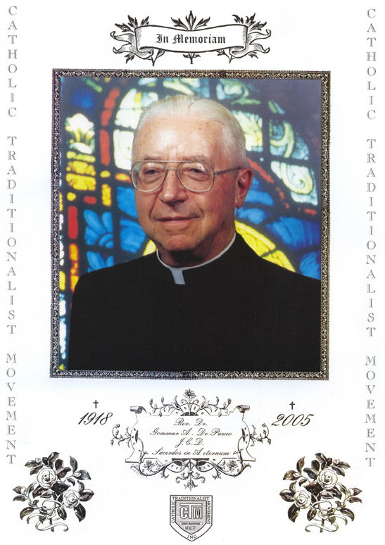 Father Gommar A. De Pauw.  Click to continue.